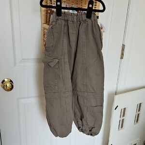 Zara Kids Casual Cargo Pants in Sage